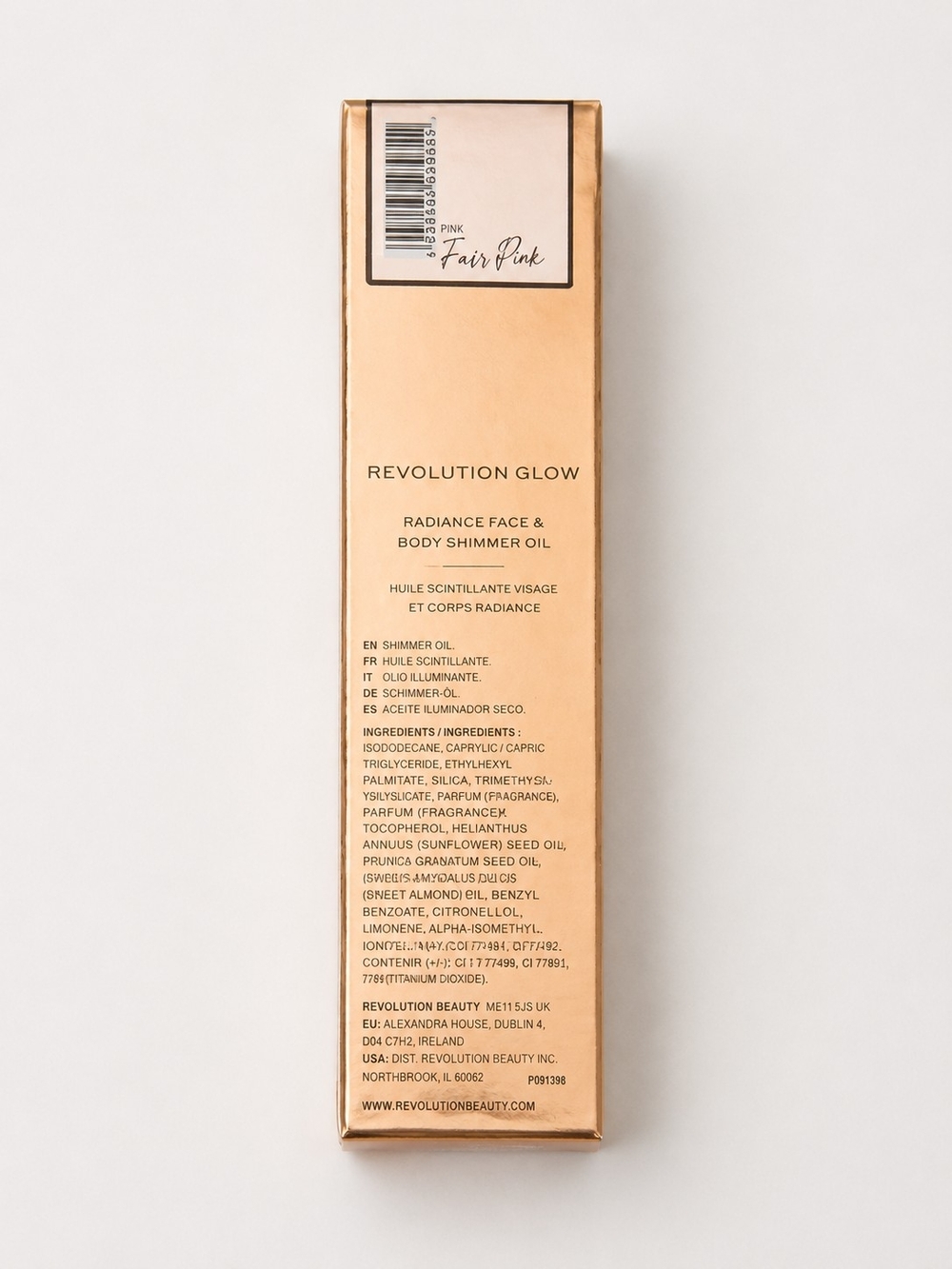 Revolution Gold Face Body Shimmer Oil - Picture 3 of 4